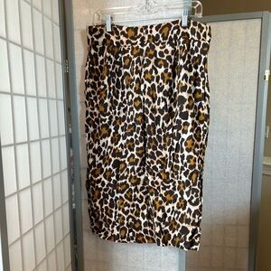 J. Crew Animal Print Pencil Skirt